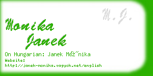 monika janek business card